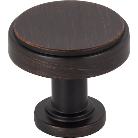 Jeffrey Alexander 114 Diameter Brushed Oil Rubbed Bronze Richard Cabinet Knob, PR 171DBAC